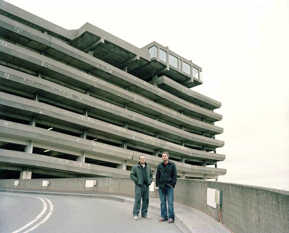 Portrait of Miles Thurlow and Paul Moss in Gateshead, U.K