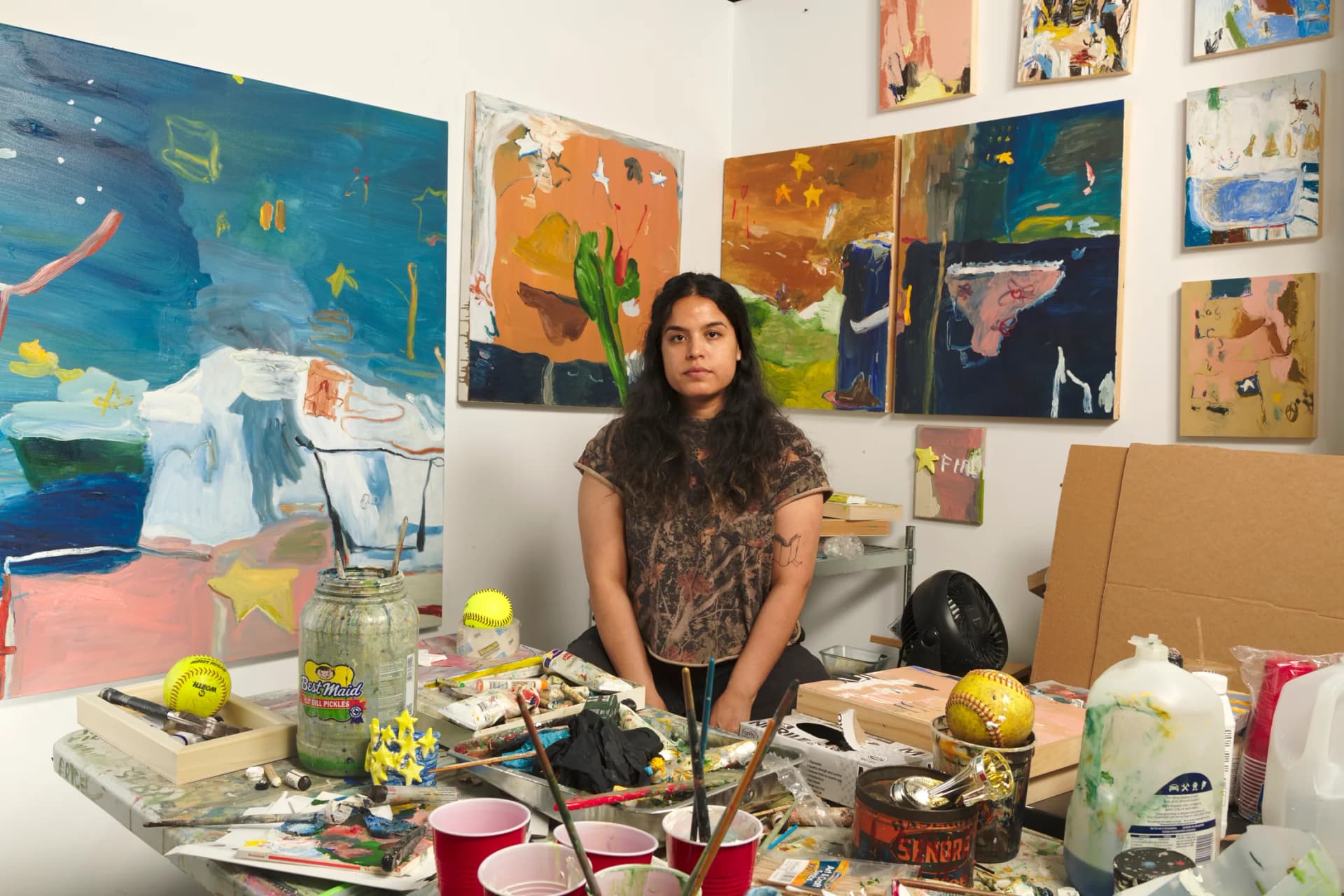 b chehayeb in her studio
