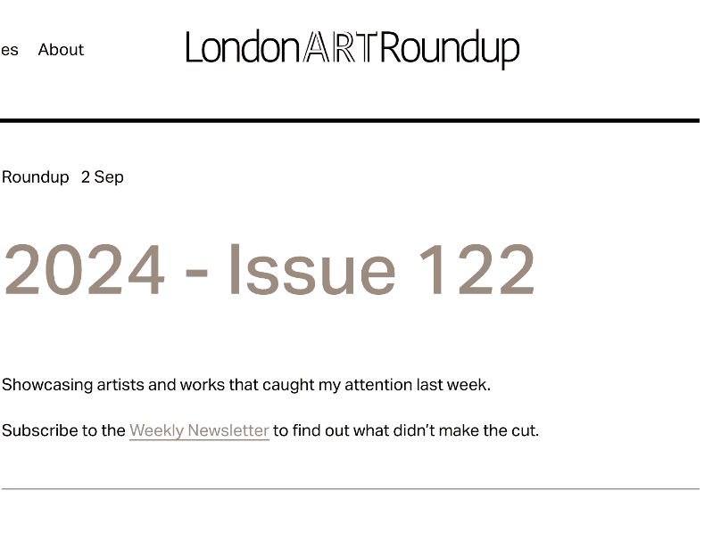 London Art Round Up Article cover